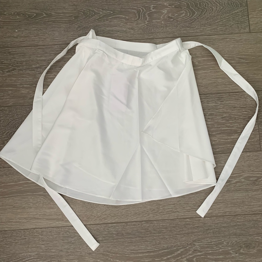 Rumours (renamed Rumored) white satin wrap tie skirt